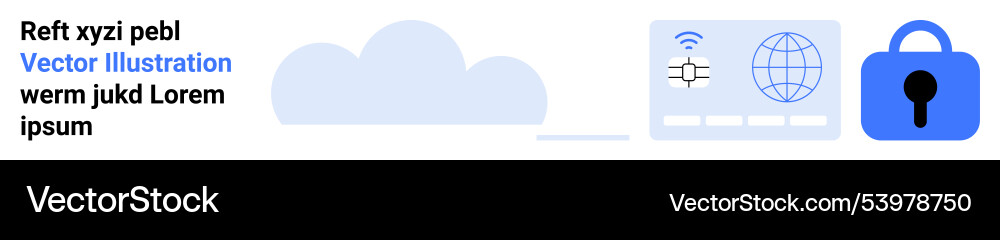 Cloud data security concept with lock and globe Cloud data security concept with lock and globe Vector Image