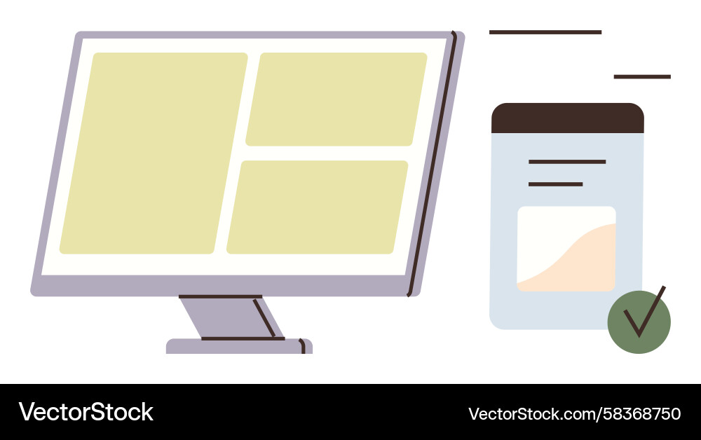 Data Dashboard & Analytics Overview Vector Image
