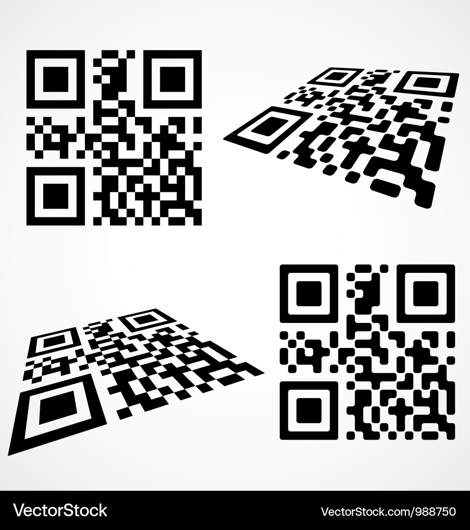 Einfacher Qr-Code Vektorbild