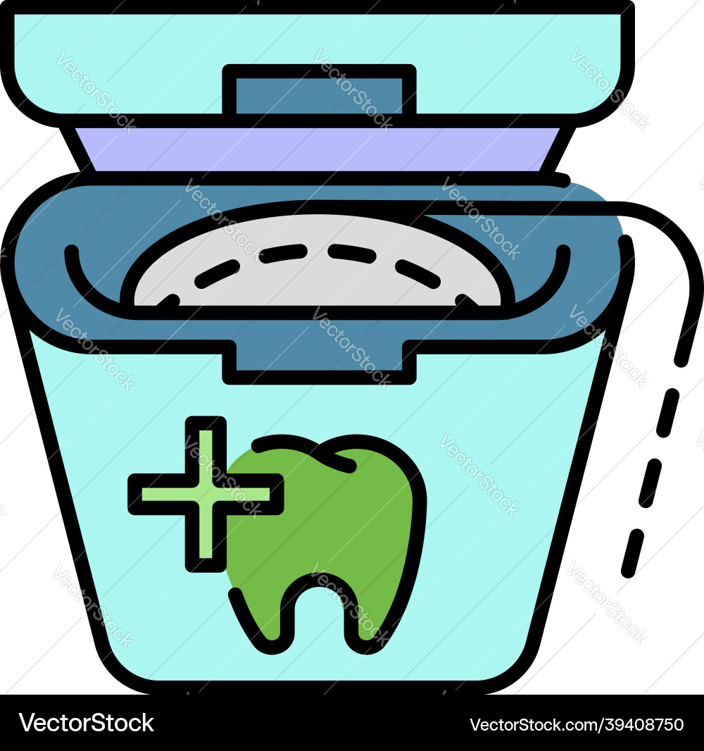 Floss box icon color outline Floss box icon color outline vector image