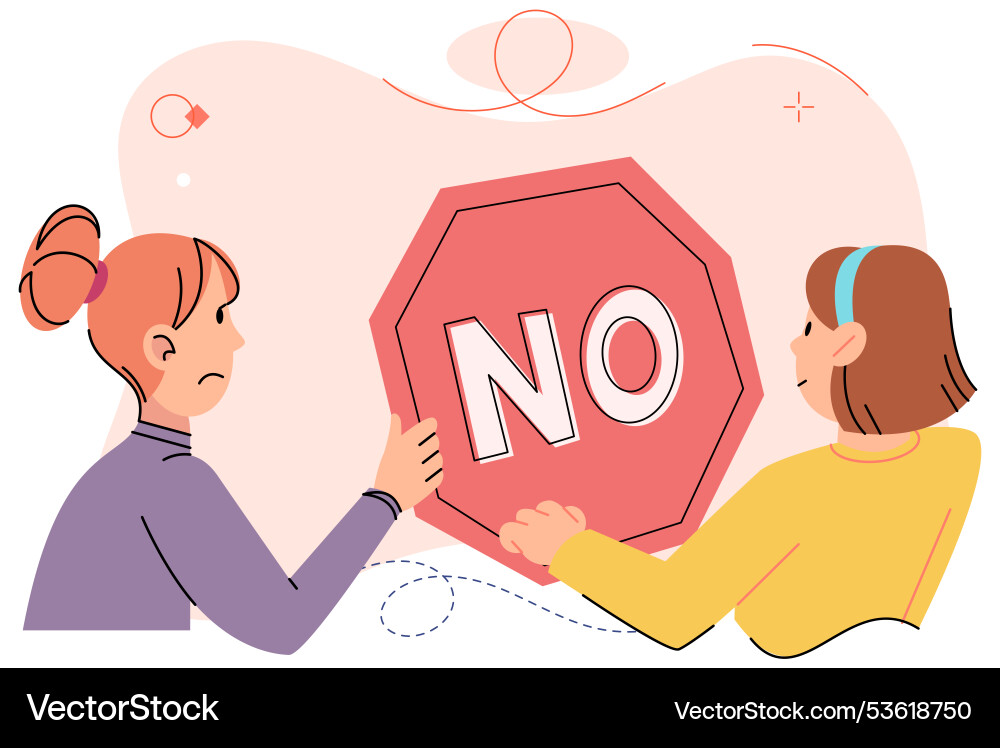 Refuse disapproval someones choices or actions Vector Image