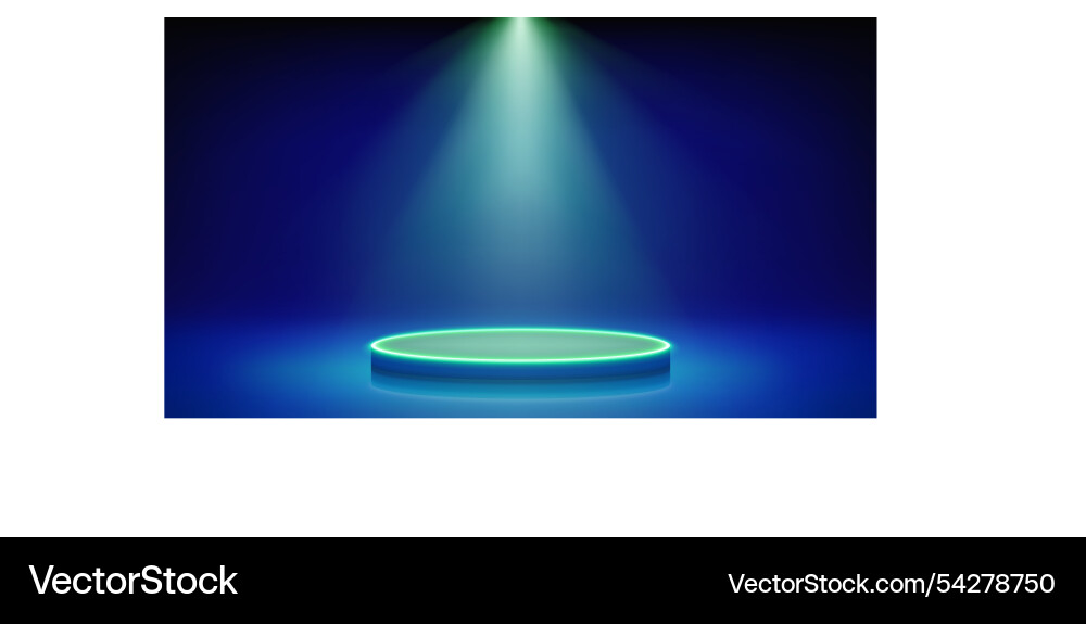 Spotlight futuristic Stage Podium rund grün Neon Spotlight futuristic Stage Podium rund grün Neon vektorbild