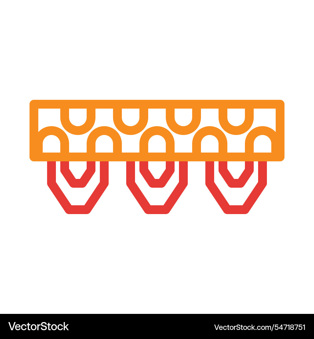 Abstract geometric pattern with orange and red Vector Image