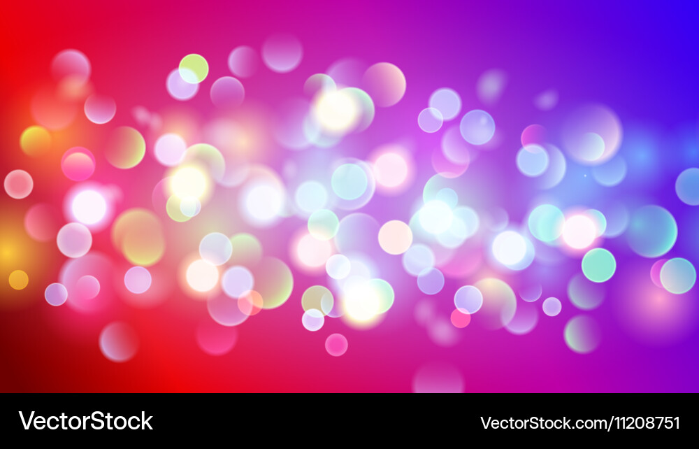 Colorful Bokeh Lights Background vector image