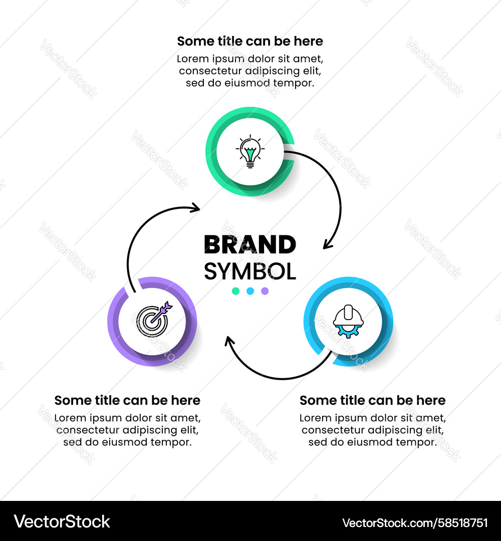 Infographic Loop with Circles Vector Image
