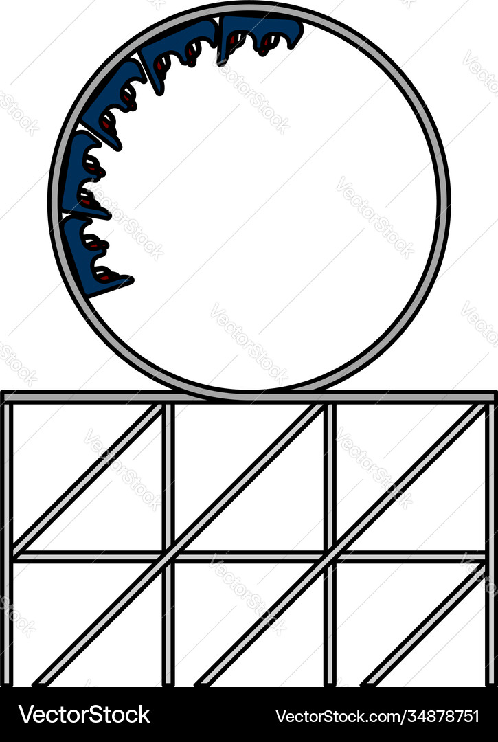 Roller coaster loop icon Roller coaster loop icon vector image