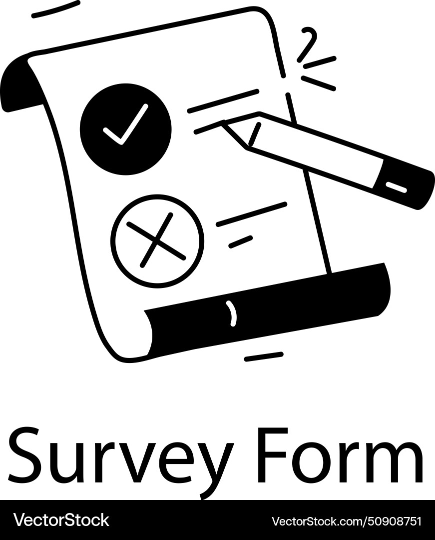 Survey form Royalty Free Vector Image - VectorStock