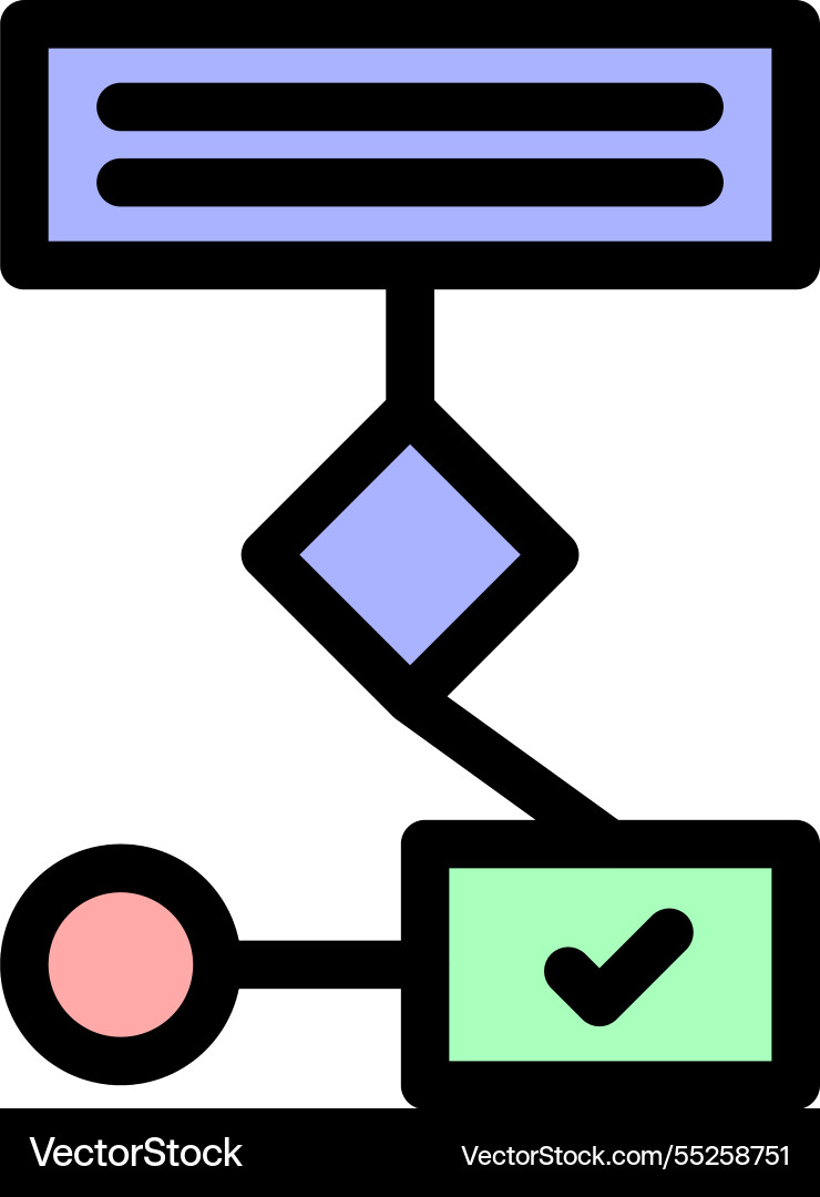 Workflow symbol -workflow and project management Workflow symbol -workflow and project management vector image
