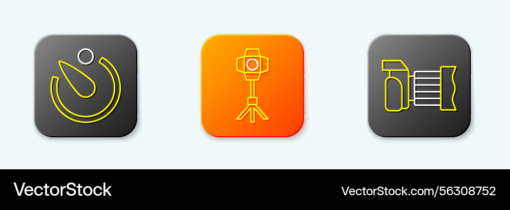 Camera Timer & Softbox Set vector image