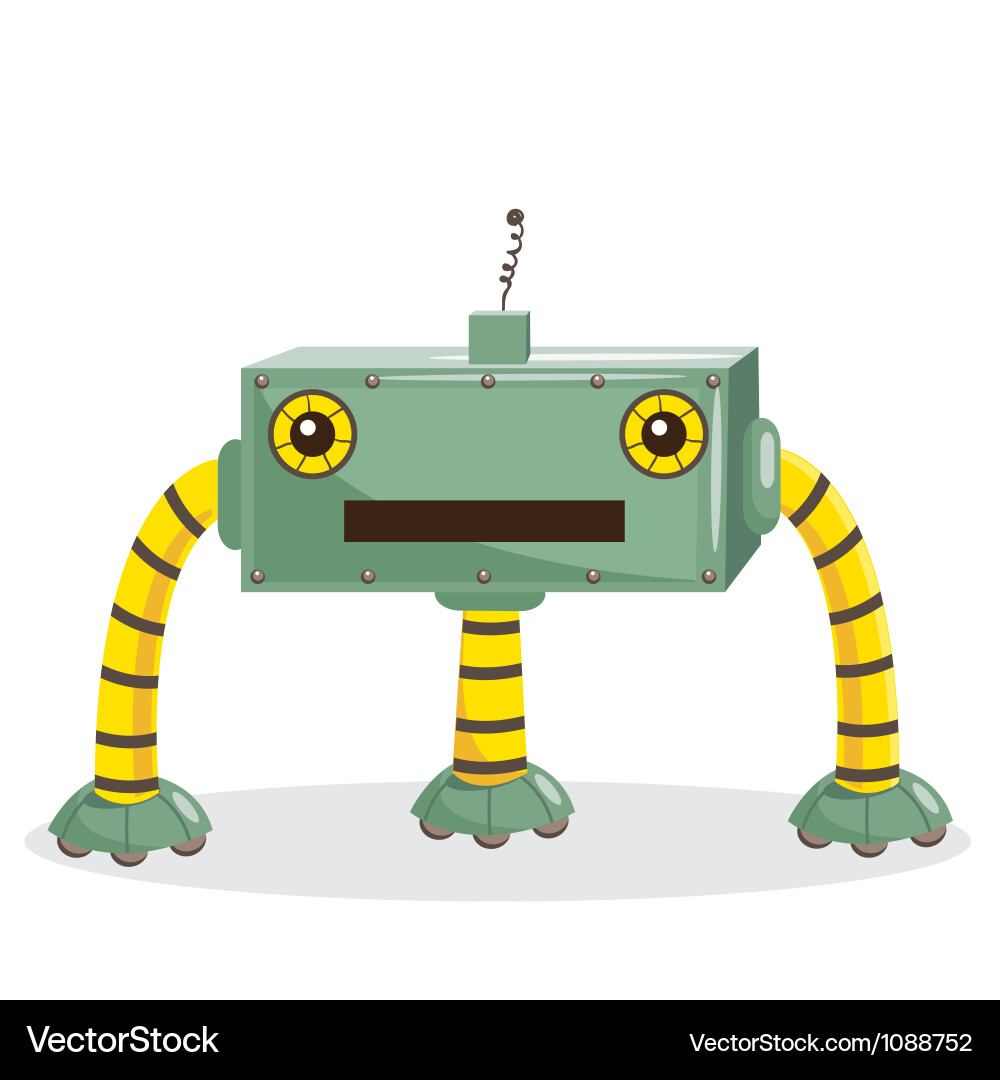 Cute cartoon robots Royalty Free Vector Image - VectorStock