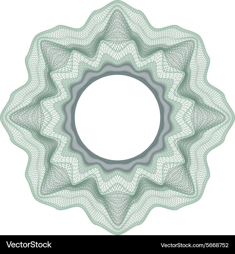 Guilloche element for design certificate Vector Image