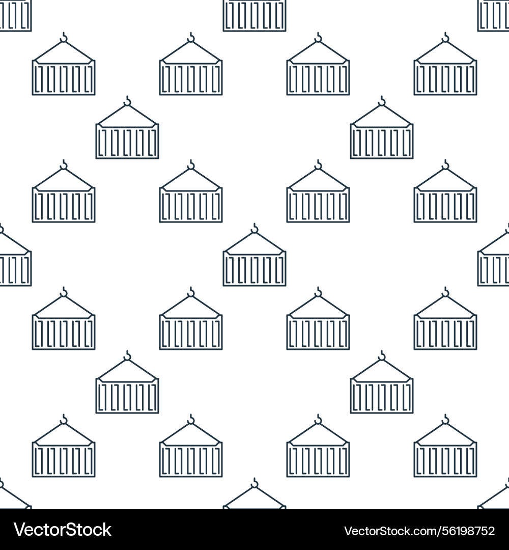 Shipping container line seamless pattern Vector Image