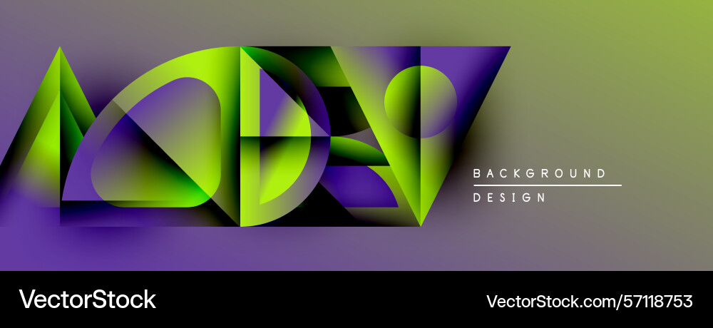 Abstract geometric shapes overlap creating vector image