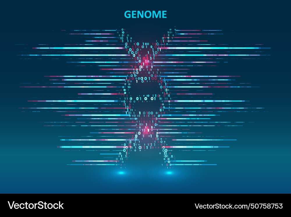 Big genomic data visualization Big genomic data visualization Vector Image