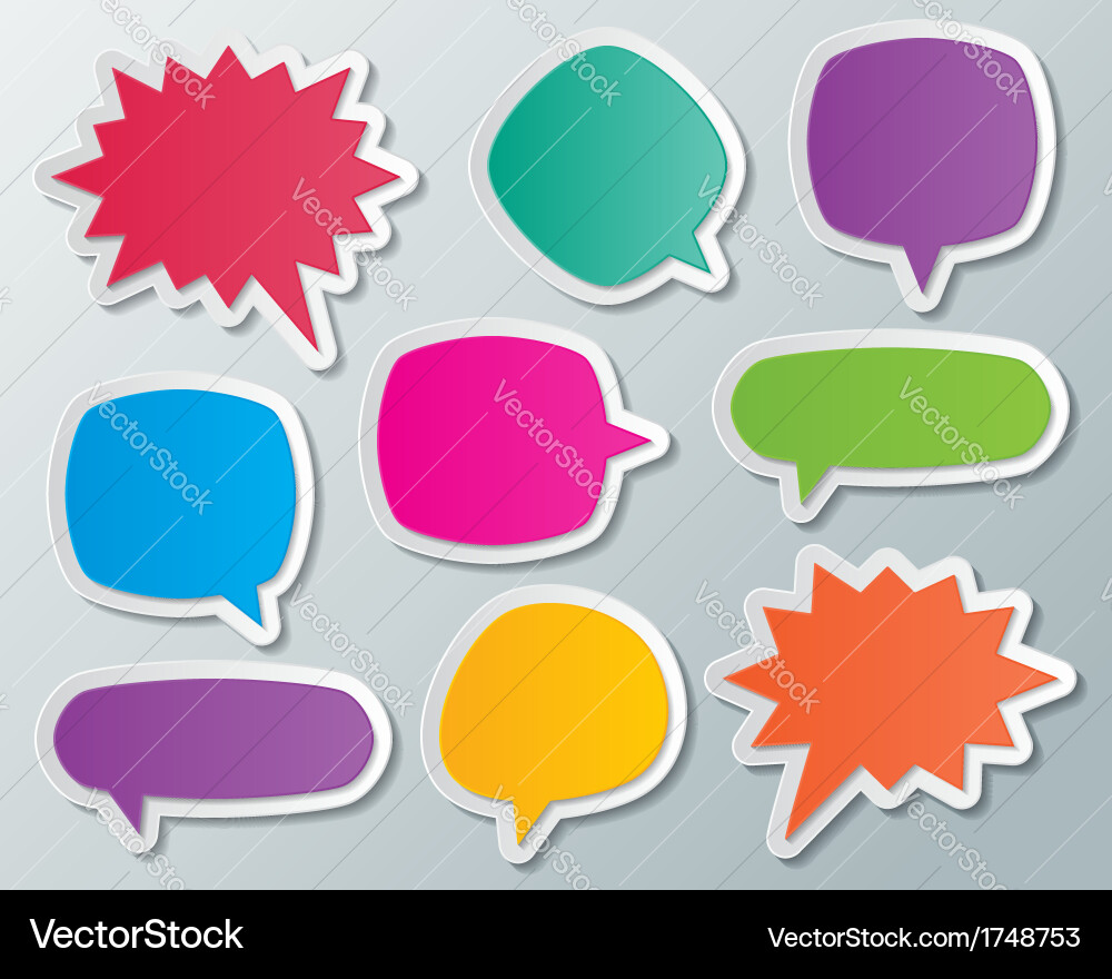Colorful Speech Bubbles Royalty Free Vector Image