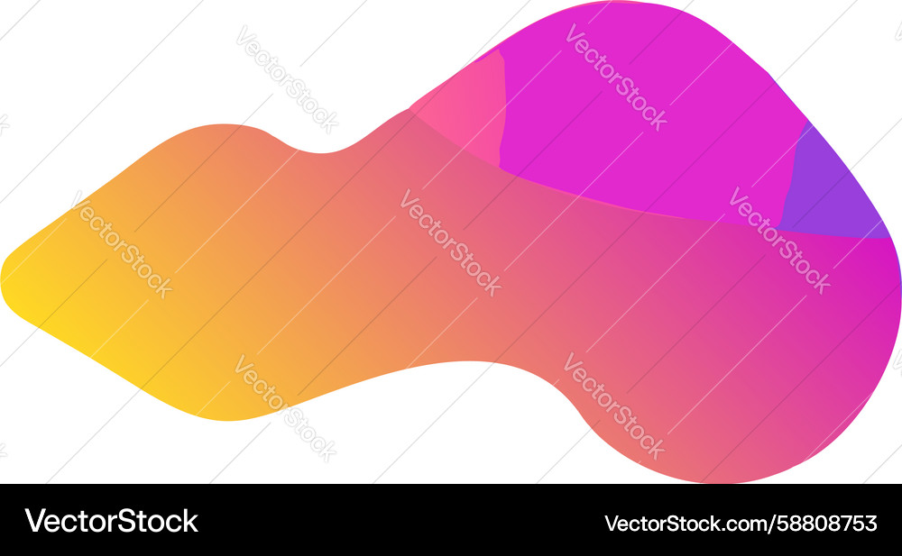 Fluid gradient abstract shape with smooth color Vector Image