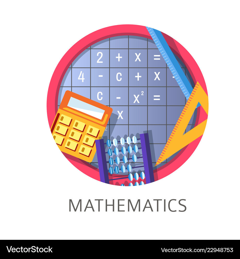 Mathematics Concepts and Tools vector image