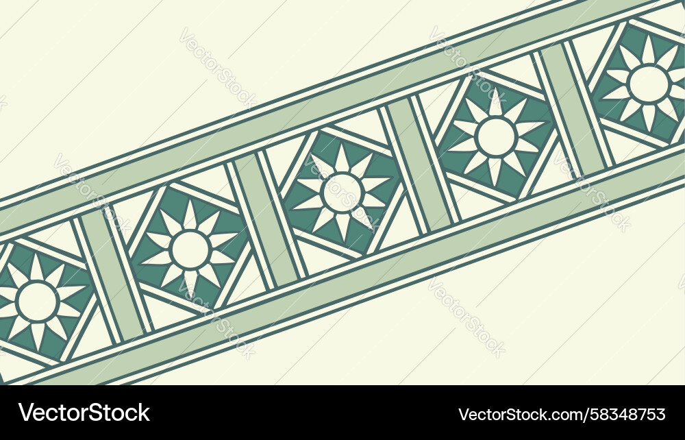 Sunburst Border Pattern Vector Image