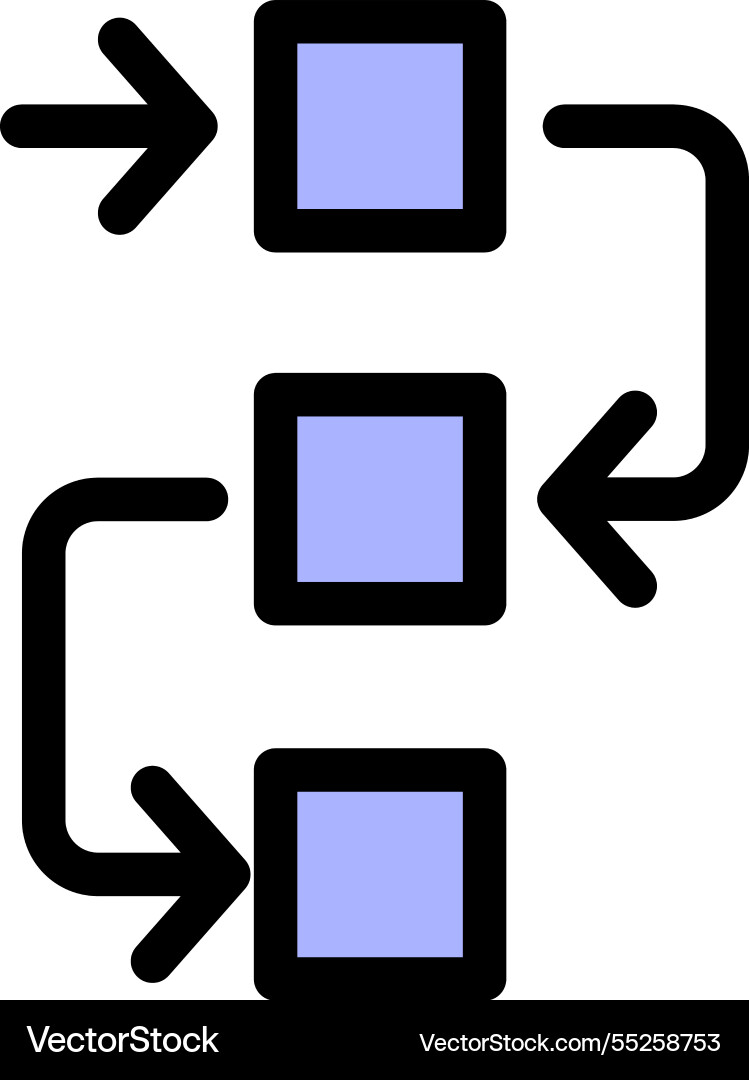 Workflow symbol -workflow and project management Workflow symbol -workflow and project management vector image