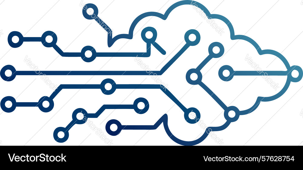 Abstract brain circuitry for artificial vector image
