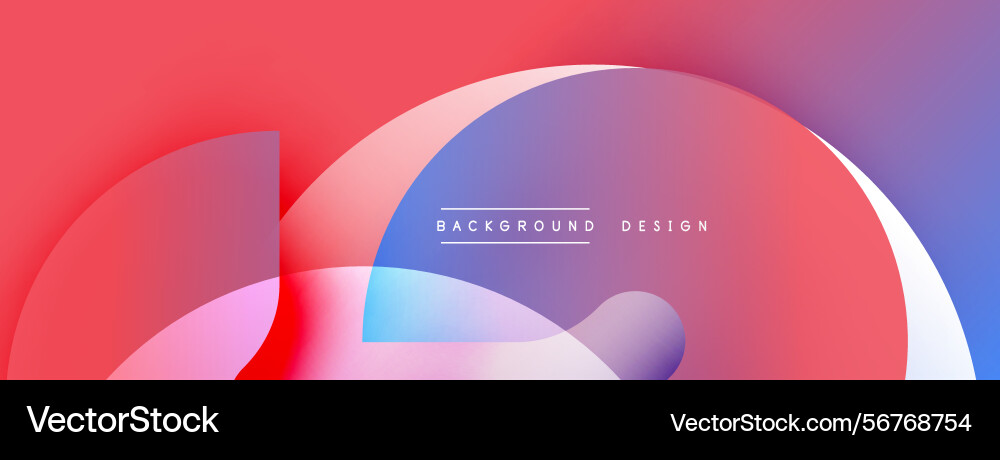 Abstract fluid shapes overlap creating vibrant Vector Image
