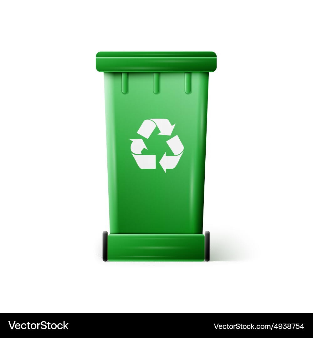 Green Recycle Bin (4938754) – Royalty-Free Vector | VectorStock, image size:1000x1080