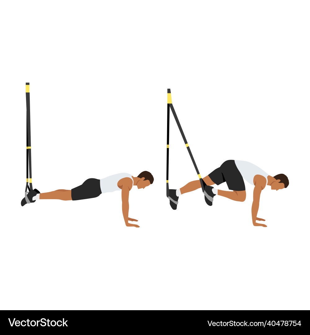 Man doing trx suspension strap mountain climber – Royalty-Free Vector |  VectorStock