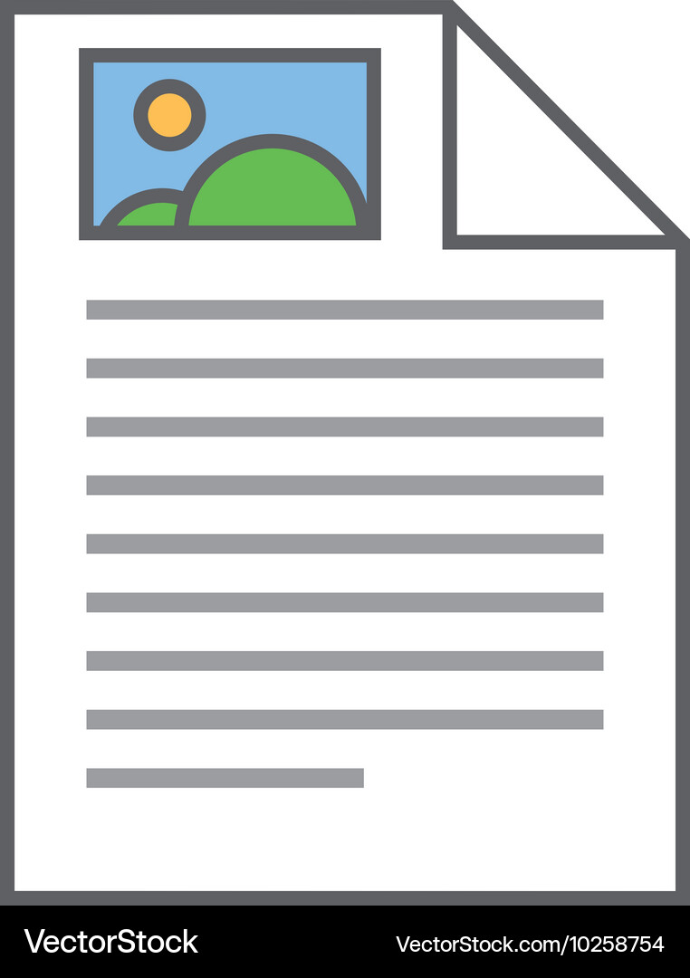 Paper document with image icon Vector Image