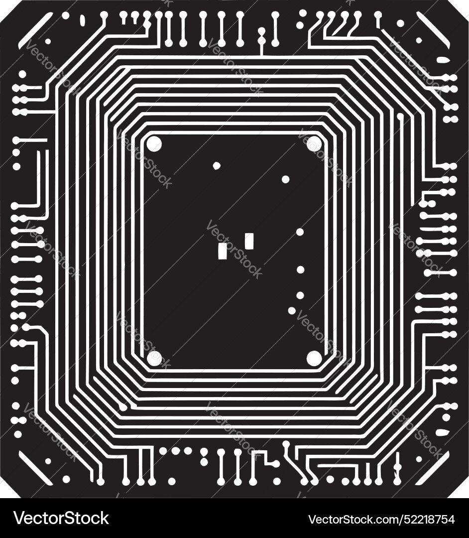 Pixelpulse dynamic emblematic chip design Pixelpulse dynamic emblematic chip design vector image