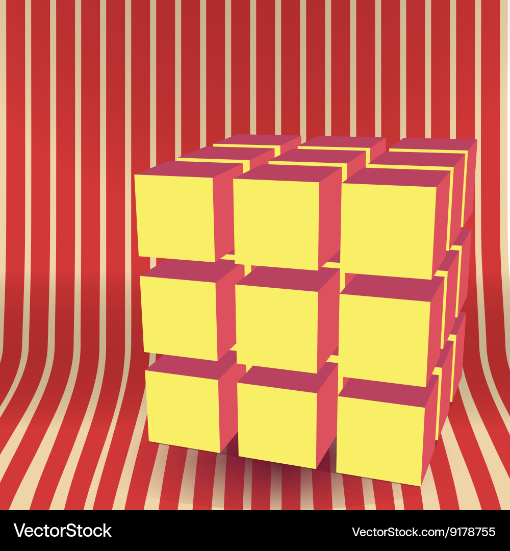 Abstract 3D Cube Pattern vector image