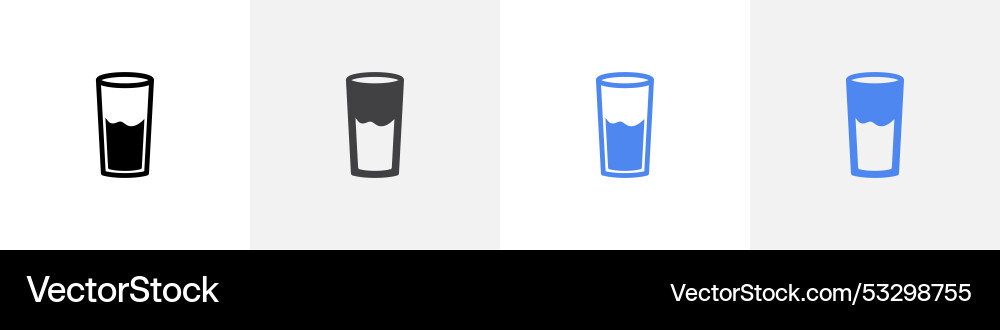 Glass of water icon set use for web ui or app Glass of water icon set use for web ui or app Vector Image
