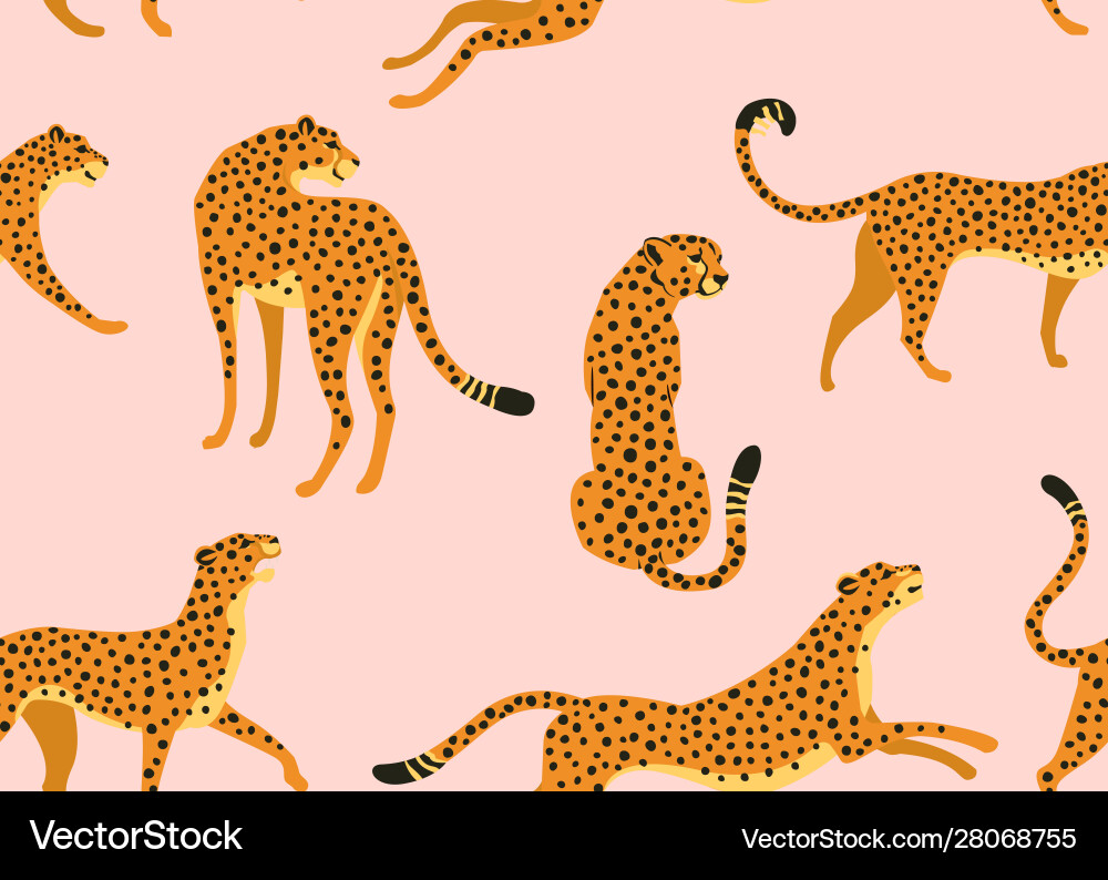 Leopard Pattern Seamless Texture vector image