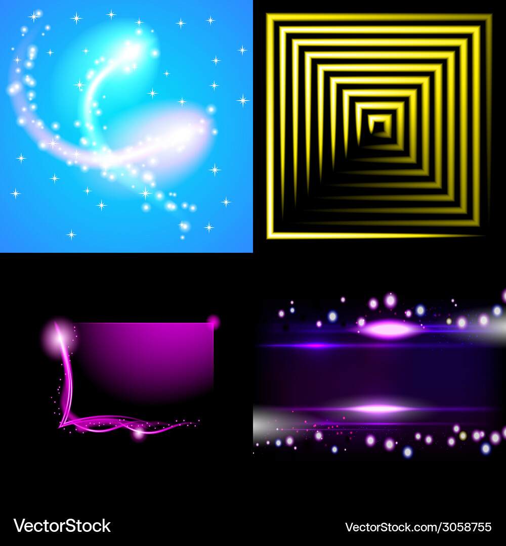 Set of colorful abstract background with blurred Vector Image