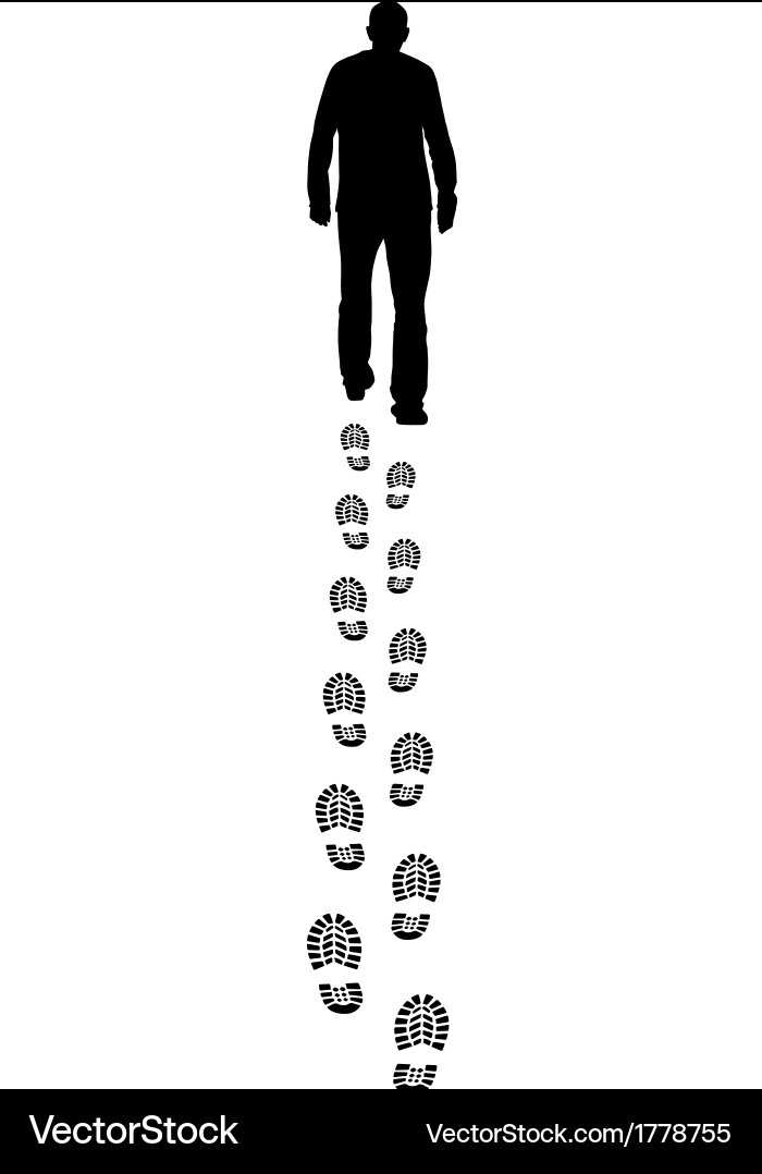 Walking Silhouette Vector Image