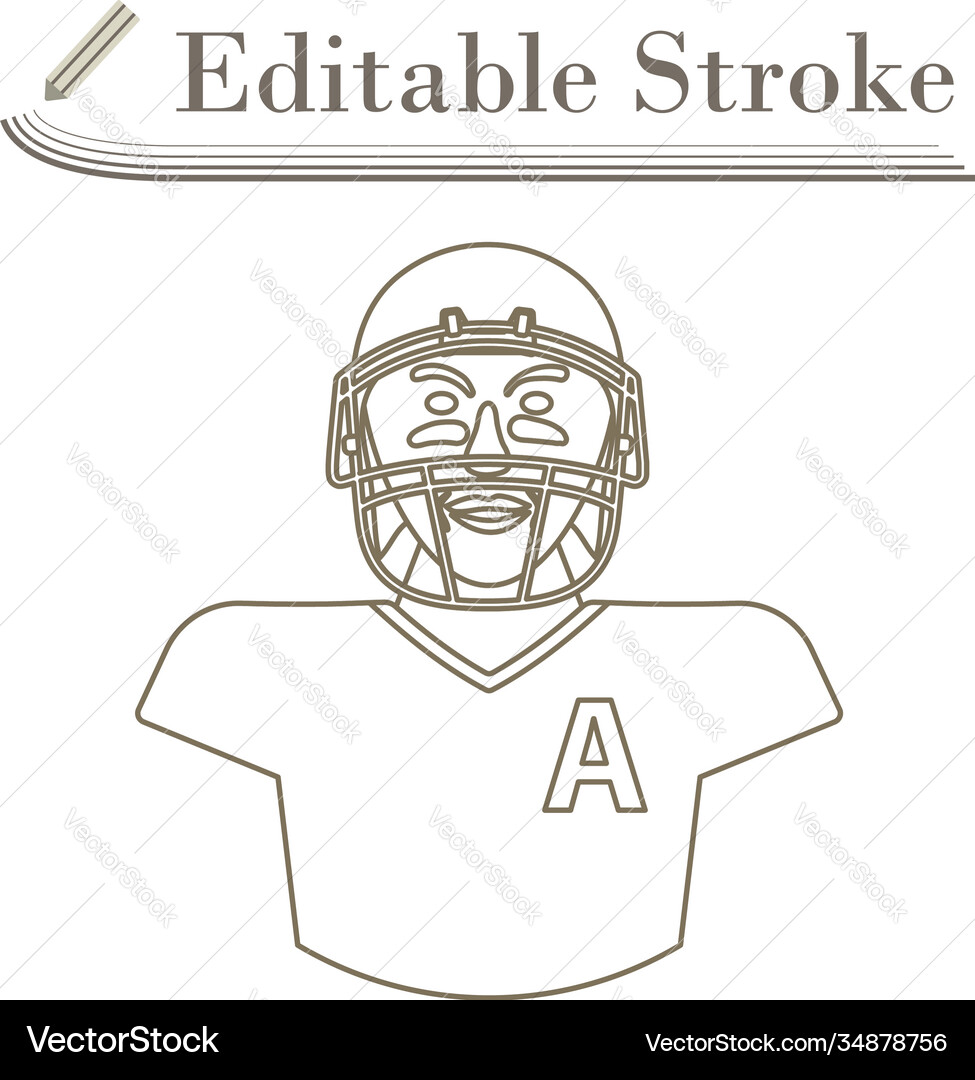 American football player icon American football player icon vector image