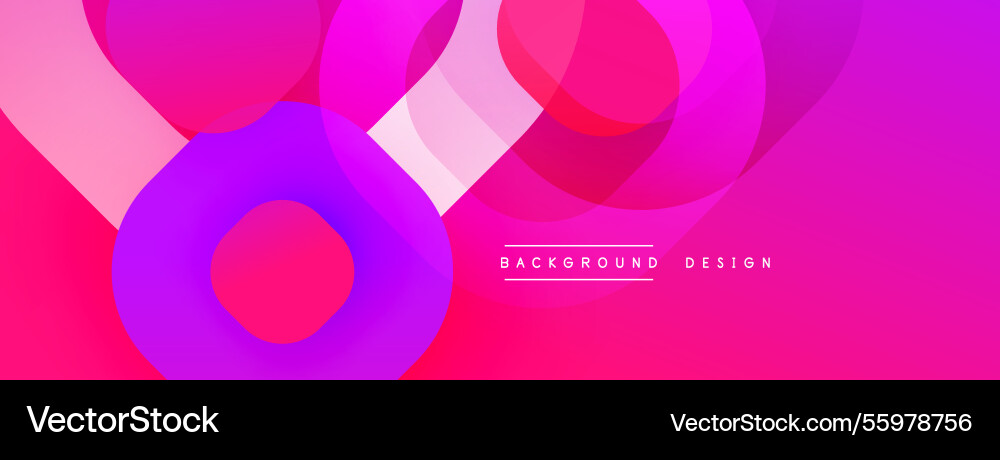Circular abstract design with overlapping vector image