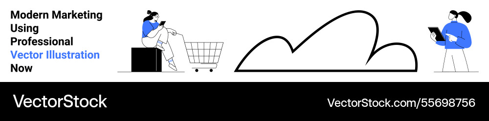 Digital shopping and data analysis with cloud Digital shopping and data analysis with cloud vector image