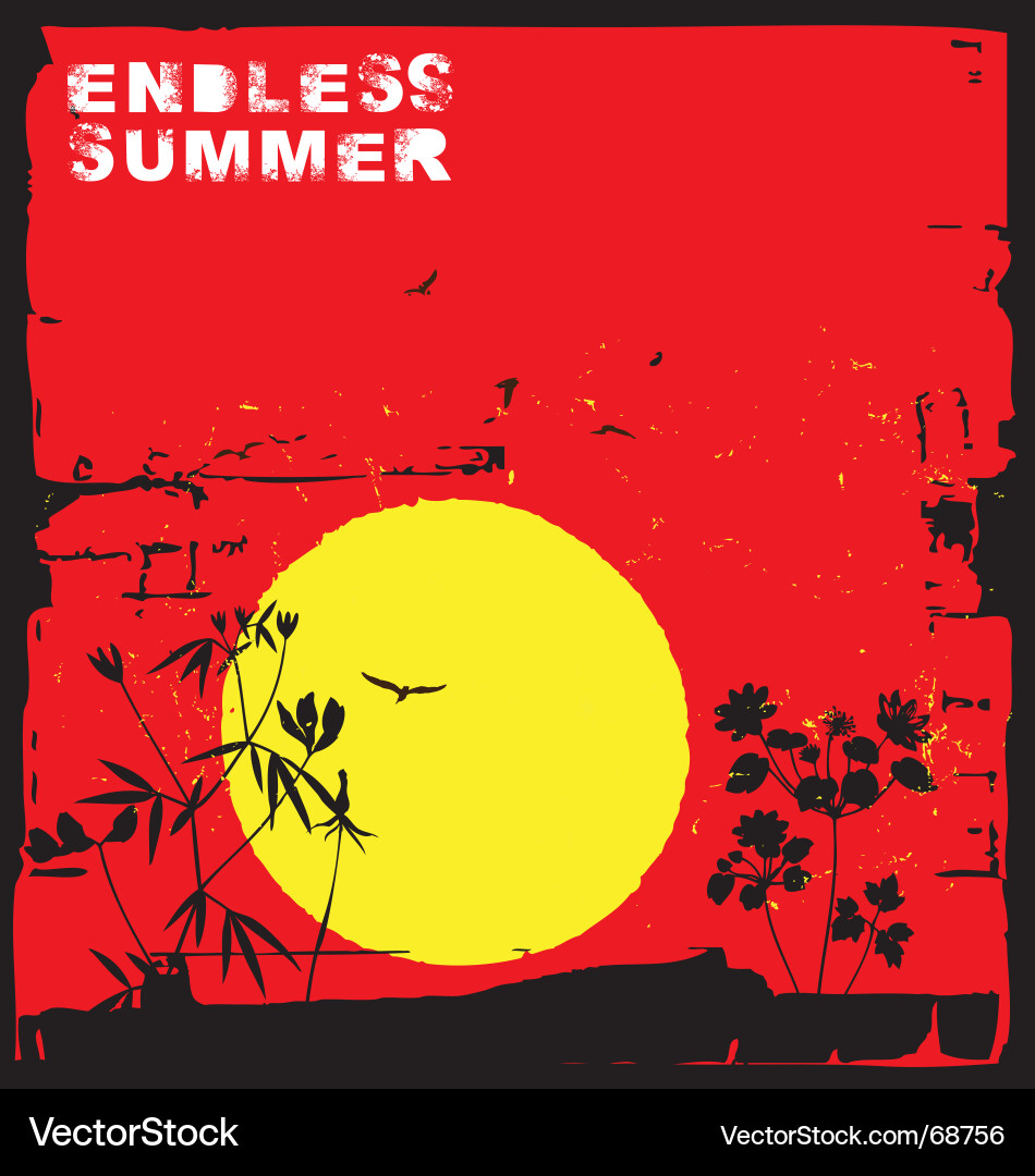 Golden Hour Summer Vector Image