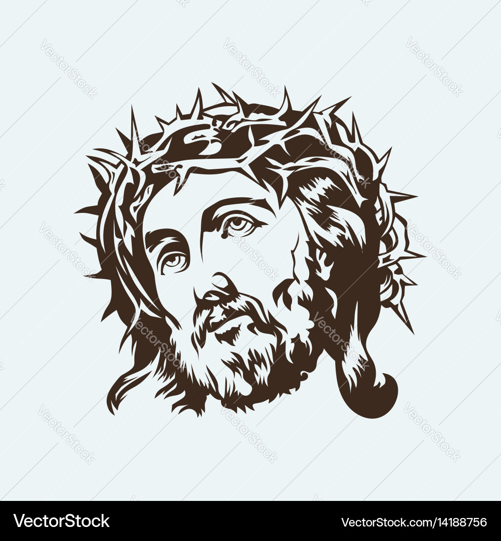 Jesus Christ Portrait Vector Image
