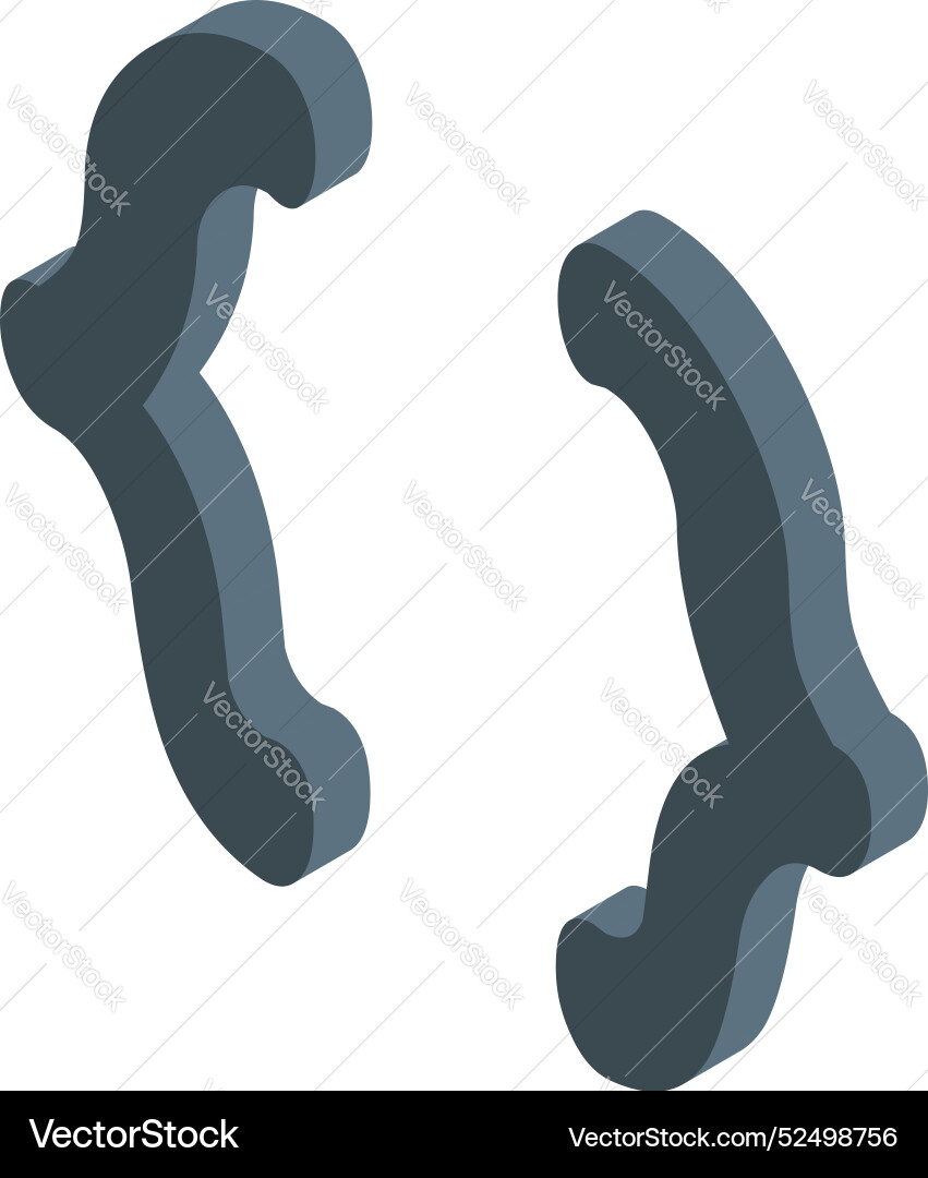 Pair of brackets programming code symbol Pair of brackets programming code symbol vector image