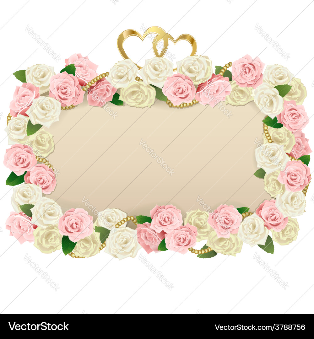 Romantische Blumen Hochzeitskarte vektorbild