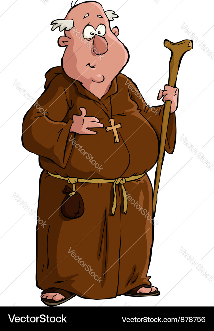 Smiling Monk vector image