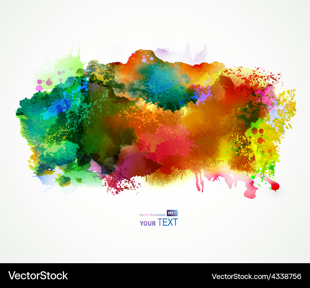 Watercolor Splatter Background Vector Image