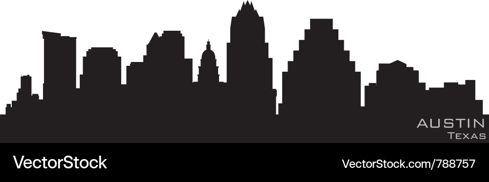 Austin Texas Skyline Silhouette vector image