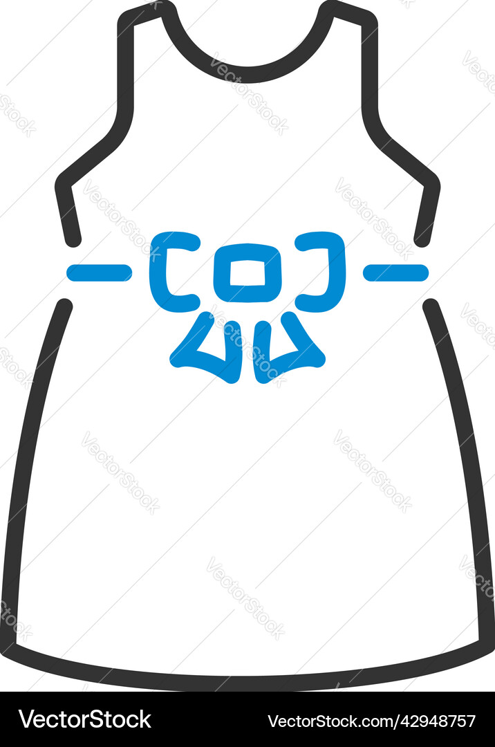 Baby girl dress icon Baby girl dress icon vector image