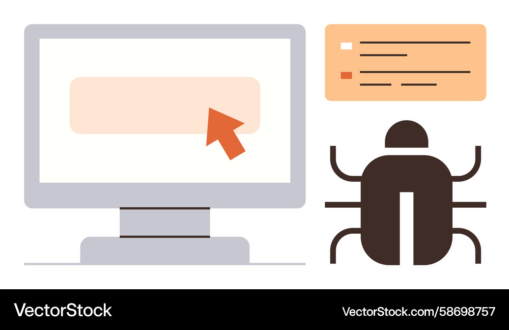 Bug Testing and Debugging Concept Vector Image