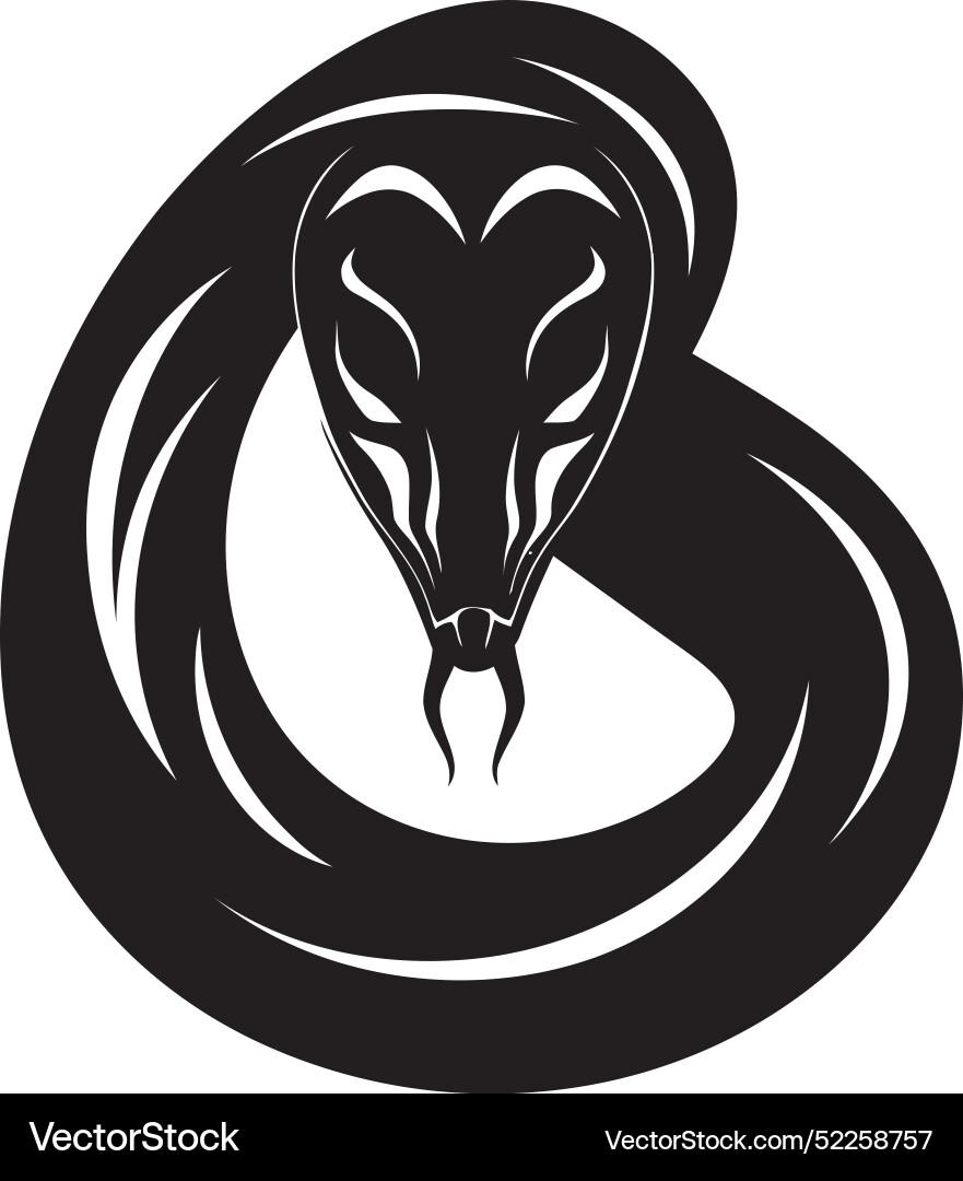 Chic viper essence abstract snake python twist ve Chic viper essence abstract snake python twist ve vector image