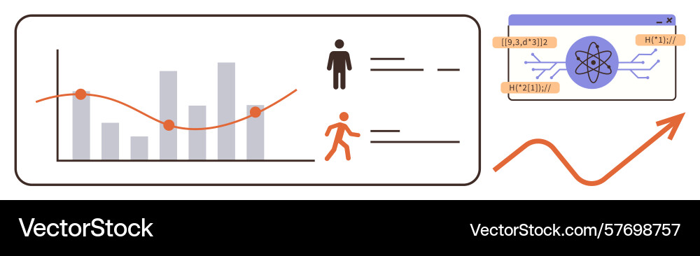 Data analysis with graphs statistical trends Data analysis with graphs statistical trends Vector Image