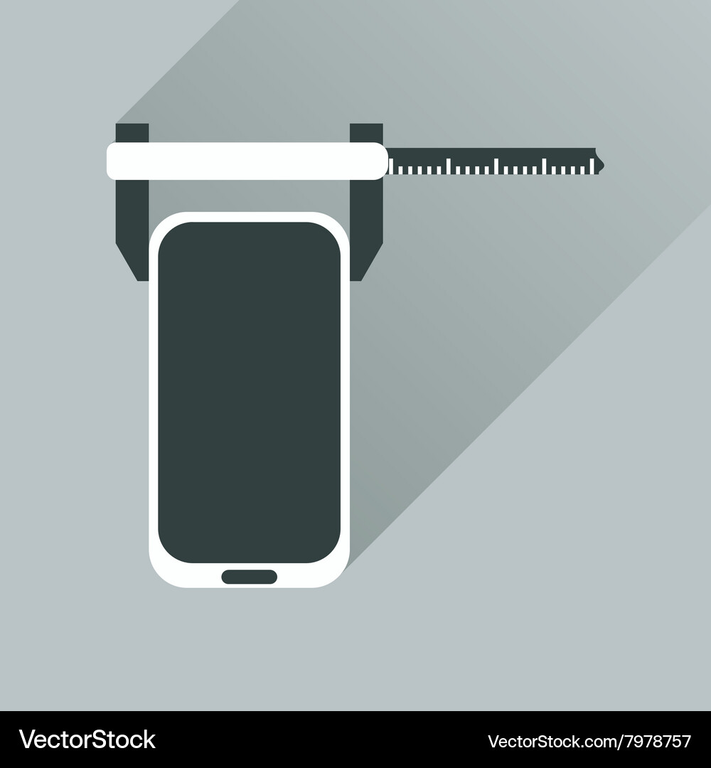 Flat web icon with long shadow mobile settings Vector Image