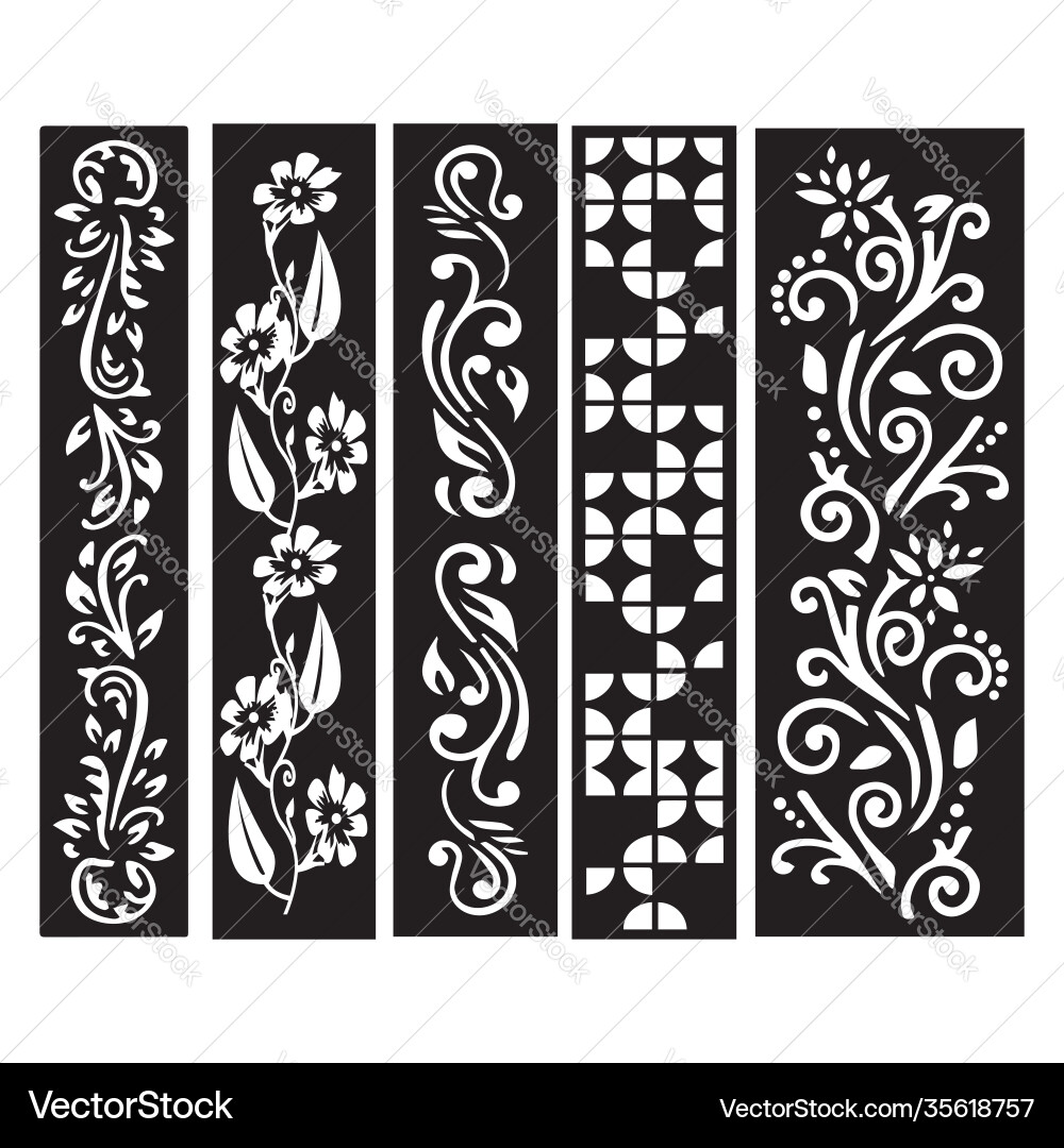 Laser cutting pattern design Laser cutting pattern design vector image